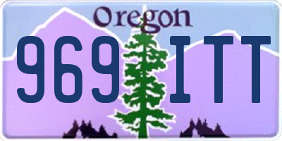 OR license plate 969ITT