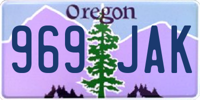 OR license plate 969JAK