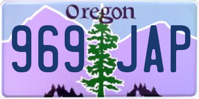 OR license plate 969JAP
