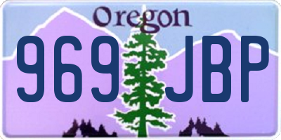 OR license plate 969JBP