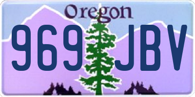 OR license plate 969JBV