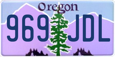 OR license plate 969JDL