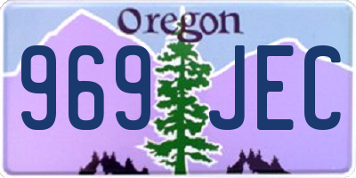 OR license plate 969JEC