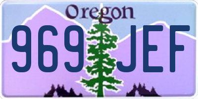 OR license plate 969JEF