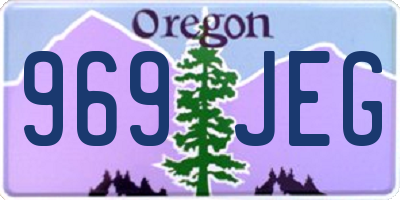 OR license plate 969JEG