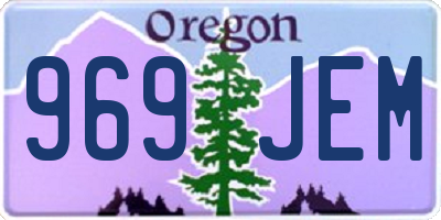 OR license plate 969JEM