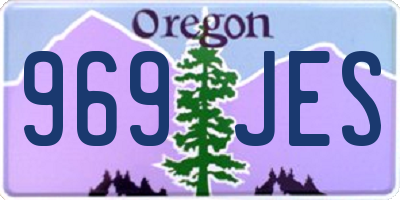 OR license plate 969JES