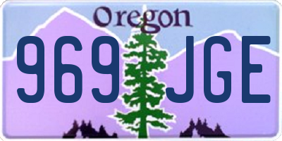 OR license plate 969JGE