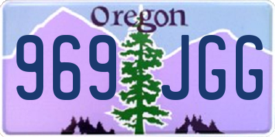 OR license plate 969JGG