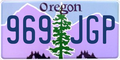 OR license plate 969JGP
