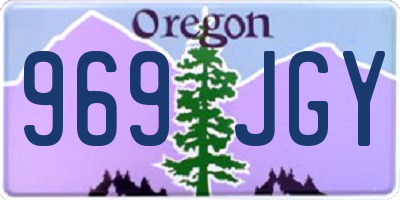 OR license plate 969JGY