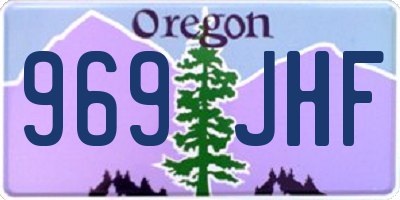 OR license plate 969JHF