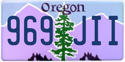 OR license plate 969JII