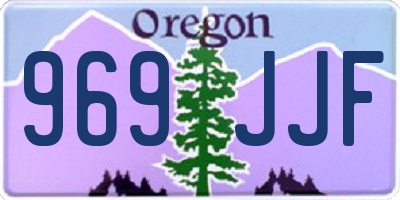 OR license plate 969JJF