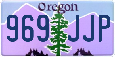 OR license plate 969JJP
