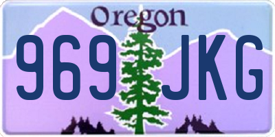 OR license plate 969JKG