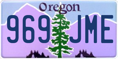 OR license plate 969JME