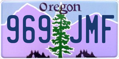 OR license plate 969JMF