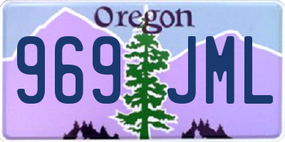 OR license plate 969JML