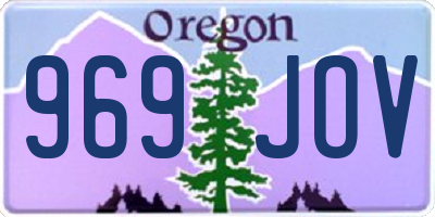 OR license plate 969JOV