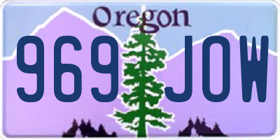 OR license plate 969JOW
