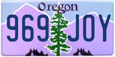 OR license plate 969JOY