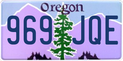 OR license plate 969JQE