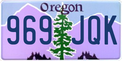 OR license plate 969JQK