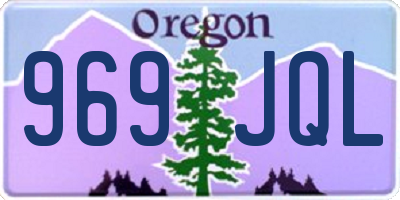 OR license plate 969JQL