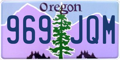 OR license plate 969JQM