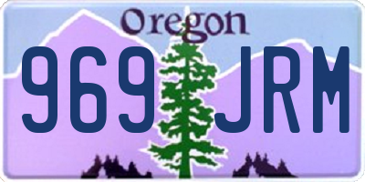 OR license plate 969JRM