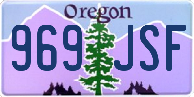 OR license plate 969JSF
