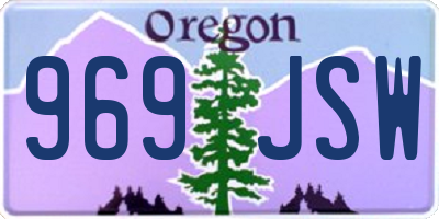 OR license plate 969JSW