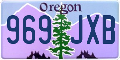 OR license plate 969JXB