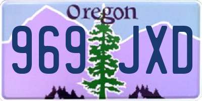 OR license plate 969JXD