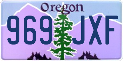 OR license plate 969JXF