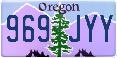 OR license plate 969JYY
