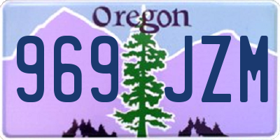 OR license plate 969JZM