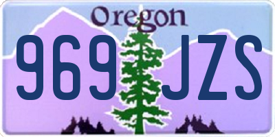 OR license plate 969JZS