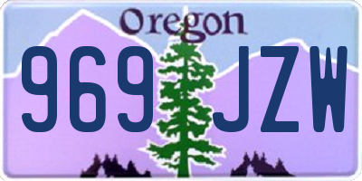 OR license plate 969JZW