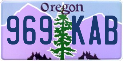 OR license plate 969KAB