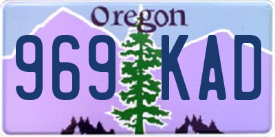 OR license plate 969KAD