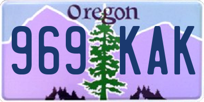 OR license plate 969KAK