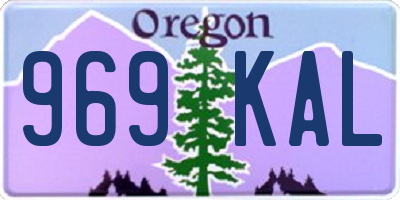 OR license plate 969KAL