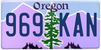 OR license plate 969KAN