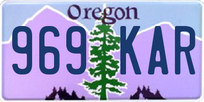 OR license plate 969KAR
