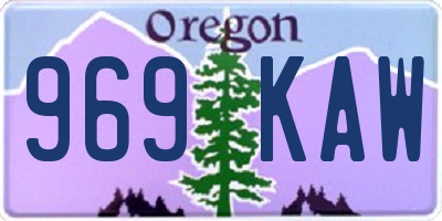 OR license plate 969KAW