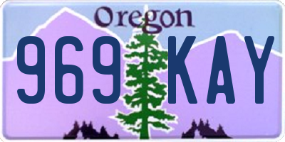 OR license plate 969KAY