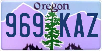 OR license plate 969KAZ