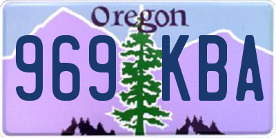 OR license plate 969KBA